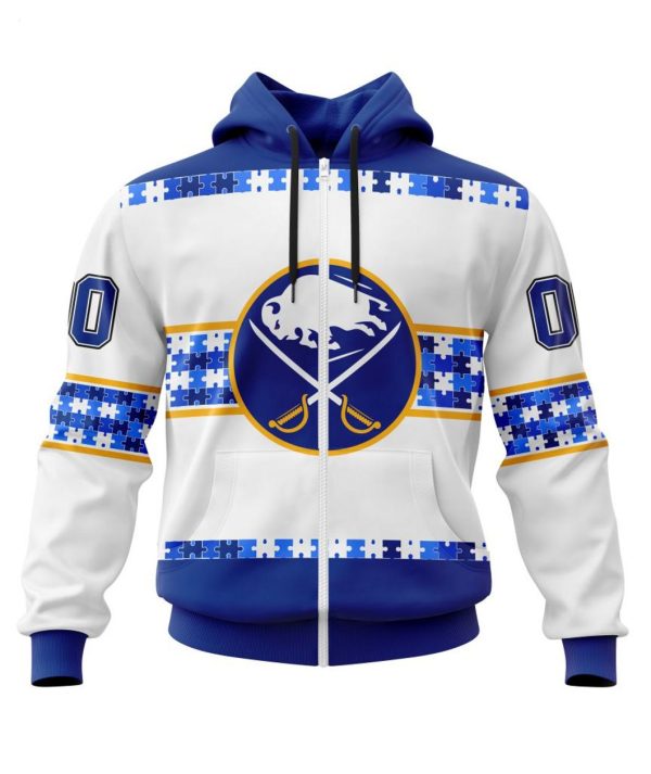 NHL Buffalo Sabres Autism Awareness Custom Name And Number 3D Hoodie