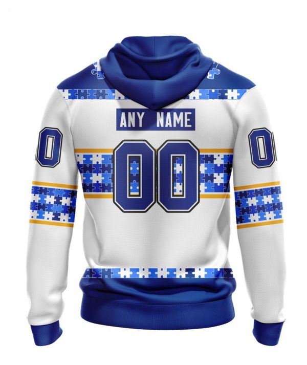 NHL Buffalo Sabres Autism Awareness Custom Name And Number 3D Hoodie