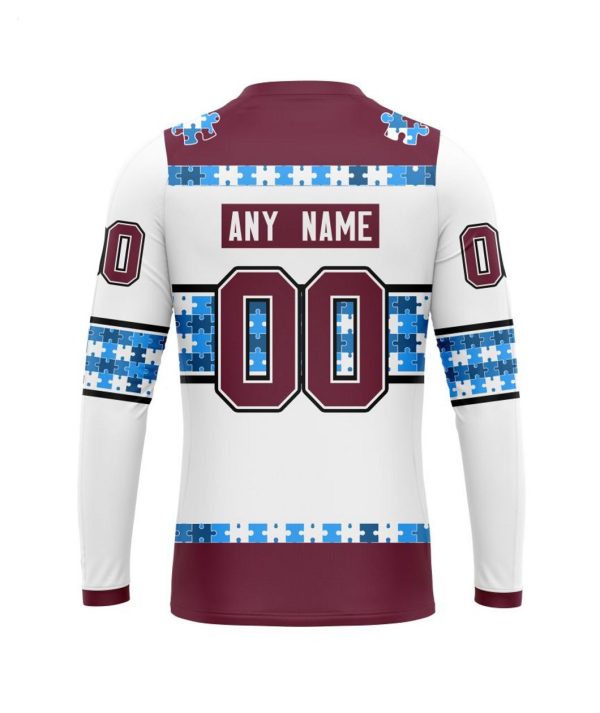 NHL Colorado Avalanche Autism Awareness Custom Name And Number 3D Hoodie