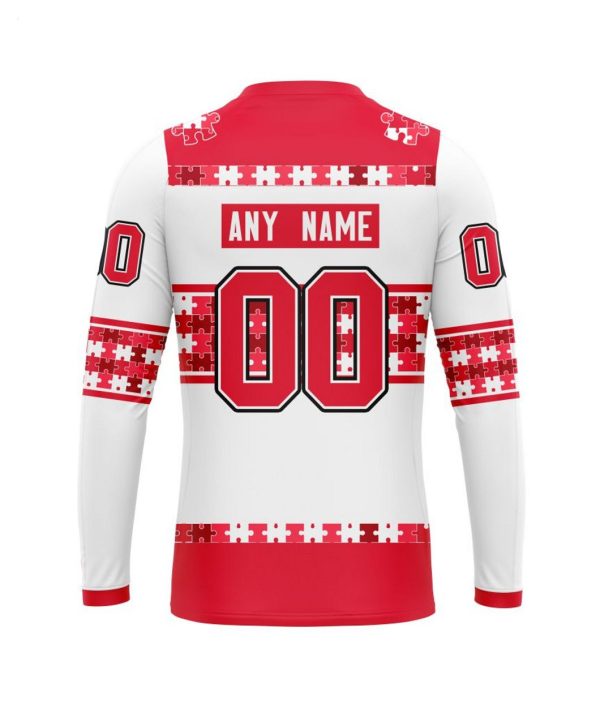NHL Detroit Red Wings Autism Awareness Custom Name And Number 3D Hoodie