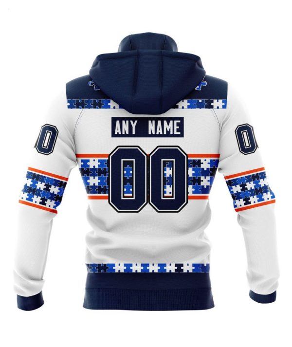 NHL Edmonton Oilers Autism Awareness Custom Name And Number 3D Hoodie