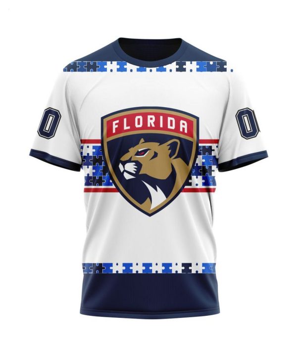 NHL Florida Panthers Autism Awareness Custom Name And Number 3D Hoodie
