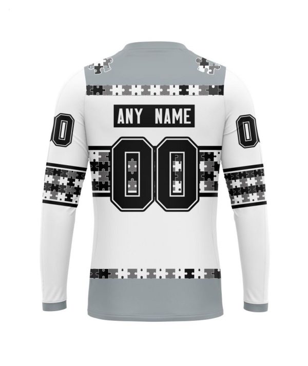 NHL Los Angeles Kings Autism Awareness Custom Name And Number 3D Hoodie