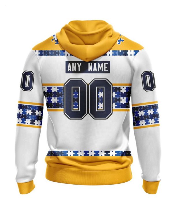 NHL Nashville Predators Autism Awareness Custom Name And Number 3D Hoodie