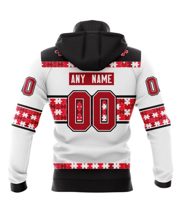 NHL Ottawa Senators Autism Awareness Custom Name And Number 3D Hoodie