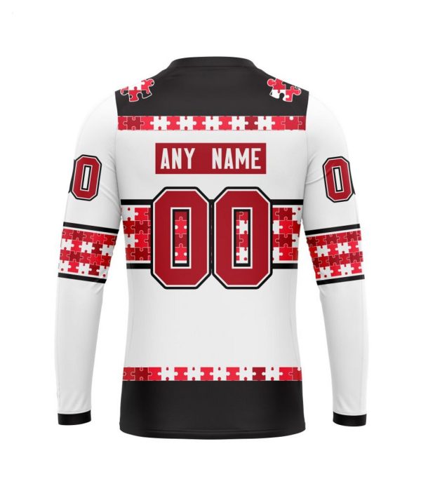 NHL Ottawa Senators Autism Awareness Custom Name And Number 3D Hoodie