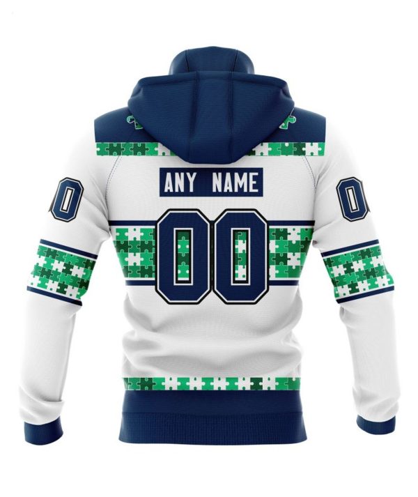 NHL Vancouver Canucks Autism Awareness Custom Name And Number 3D Hoodie