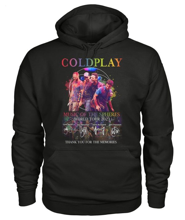 Coldplay Music Of The Spheres World Tour 2023 Thank You For The Memories T-Shirt