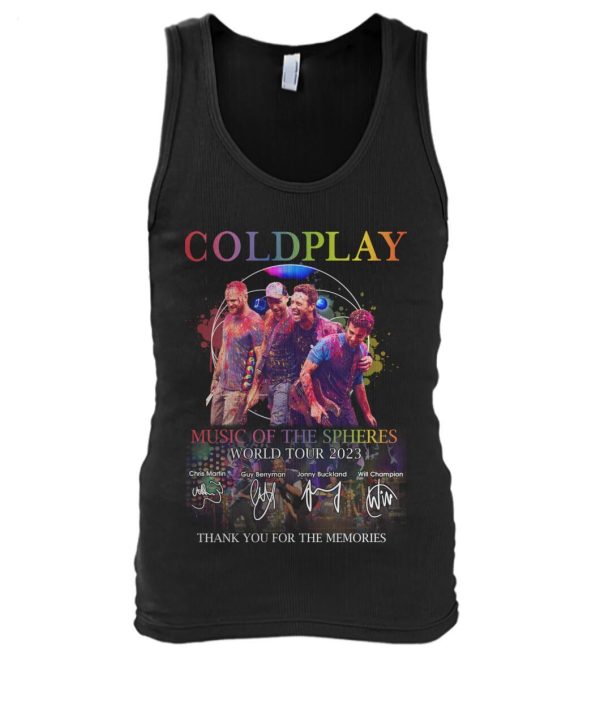 Coldplay Music Of The Spheres World Tour 2023 Thank You For The Memories T-Shirt