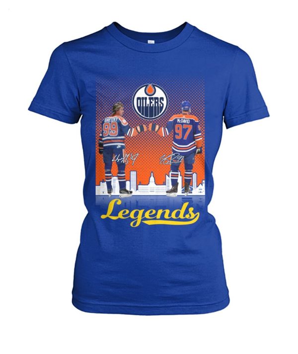 Edmonton Oilers Wayne Gretzky And Connor McDavid Legends T-Shirt