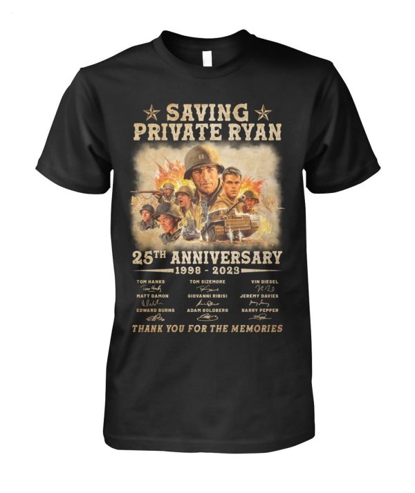 Saving Private Ryan 25th Anniversary 1998 – 2023 Thank You For The Memories T-Shirt