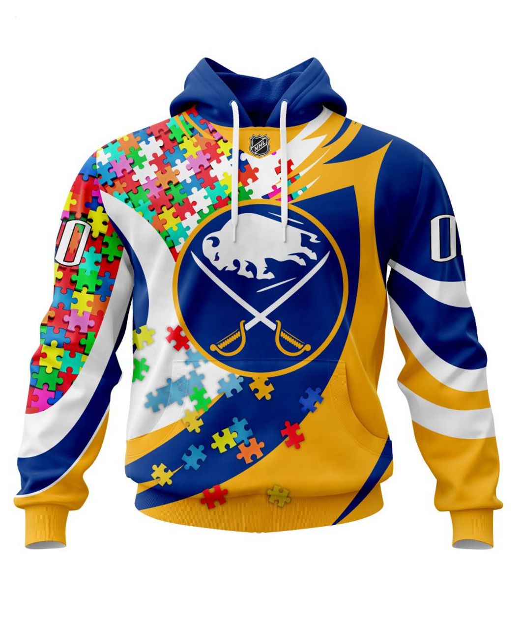 NHL Hoodies Buffalo Sabres Zip Up Hoodies 3D Long Sleeve Gifts for