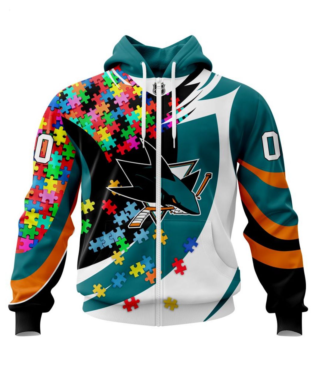 Customized NHL San Jose Sharks Mix Jersey Style Polo Shirt - Torunstyle