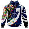 NHL Washington Capitals Autism Awareness Personalized Name & Number 3D Hoodie
