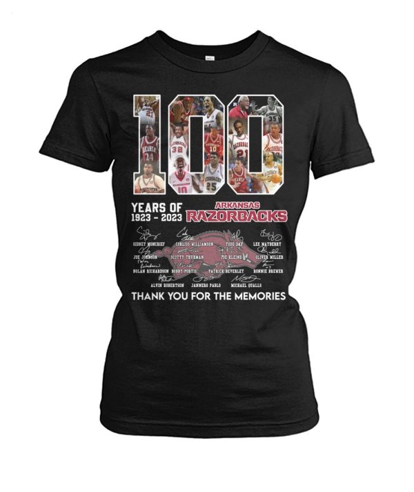 100 Years Of 1923 – 2023 Arkansas Razorbacks Thank You For The Memories T-Shirt