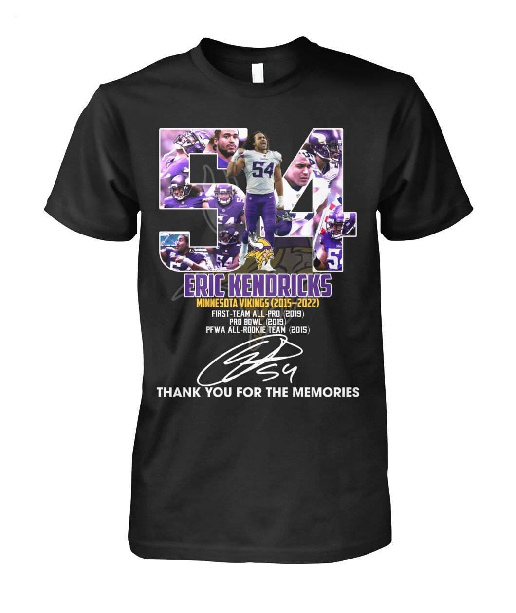 Eric Kendricks Minnesota Vikings 2015 - 2022 Thank You For The Memories T- Shirt - Torunstyle