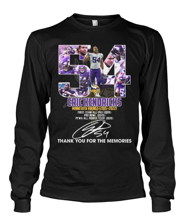 Eric Kendricks Minnesota Vikings 2015 – 2022 Thank You For The Memories T-Shirt