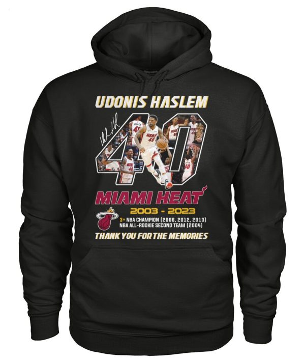 Udonis Haslem Miami Heat 2003 – 2023 Thank You For The Memories T-Shirt