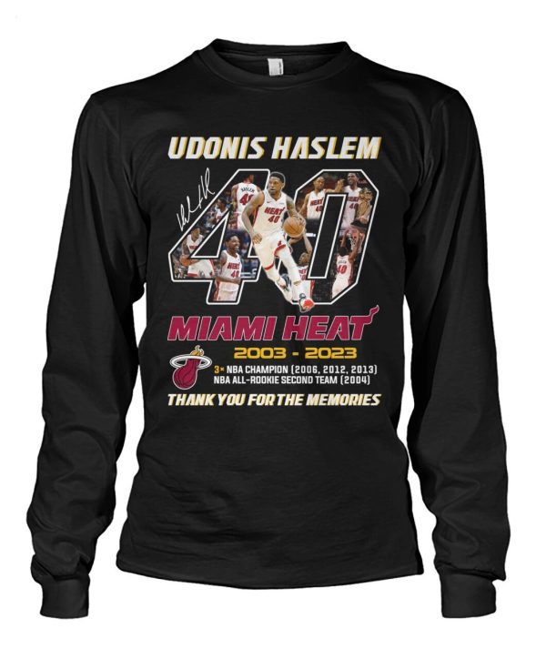 Udonis Haslem Miami Heat 2003 – 2023 Thank You For The Memories T-Shirt