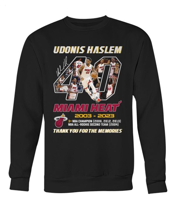 Udonis Haslem Miami Heat 2003 – 2023 Thank You For The Memories T-Shirt