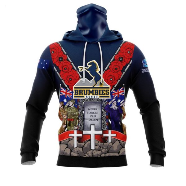 ACT Brumbies Specialized Anzac Jersey Concepts Hoodie