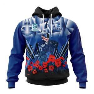Auckland Blues Specialized 2022 Anzac Jersey Concepts Hoodie