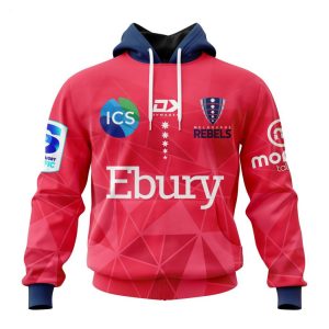 Super Rugby Melbourne Rebels 2023 Away Kits Hoodie