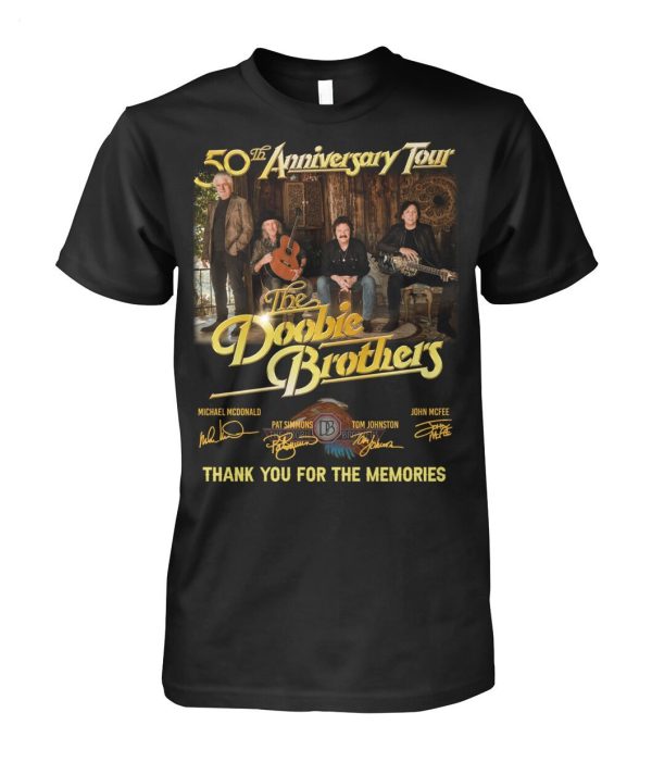 Limited Edition 50th Anniversary Tour The Doobie Brothers Thank You For The Memories T-Shirt