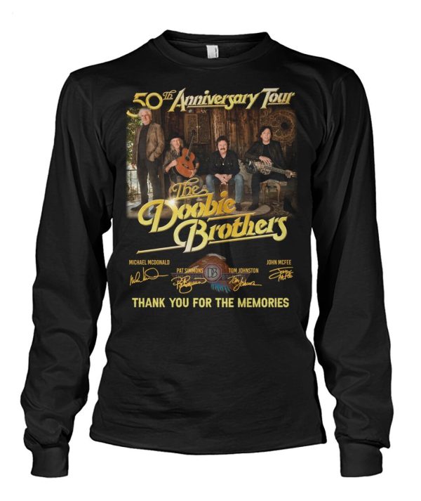 Limited Edition 50th Anniversary Tour The Doobie Brothers Thank You For The Memories T-Shirt