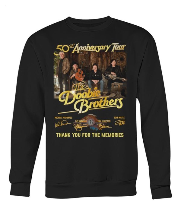 Limited Edition 50th Anniversary Tour The Doobie Brothers Thank You For The Memories T-Shirt