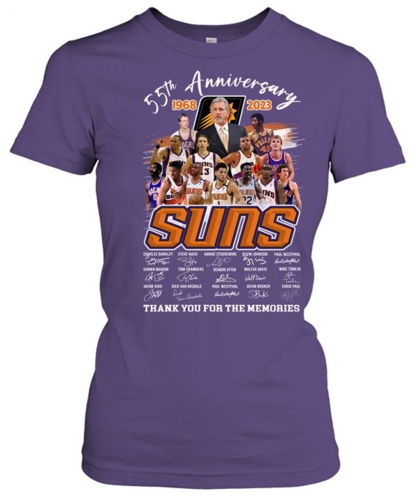 Limited Edition 55th Anniversary 1968 – 2023 Suns Thank You For The Memories T-Shirt