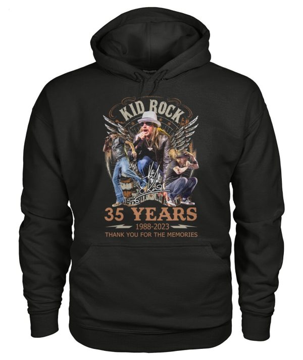 Limited Edition Kid Rock 35 Years 1988 – 2023 Thank You For The Memories T-Shirt