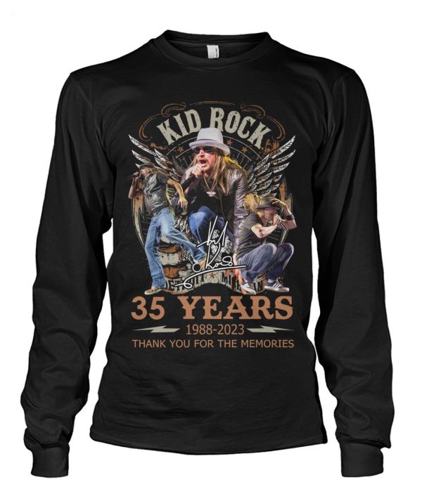 Limited Edition Kid Rock 35 Years 1988 – 2023 Thank You For The Memories T-Shirt