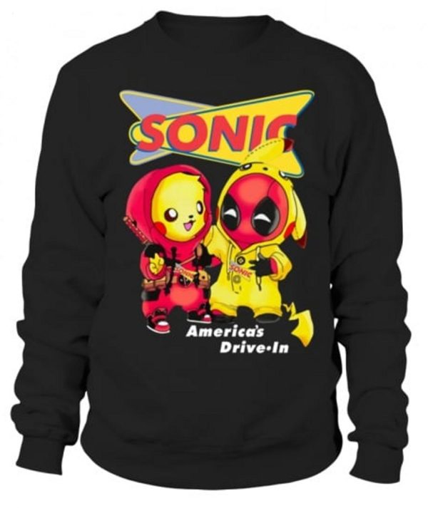 Limited Edition Sonic Deadpool Pikachu America’s Drive In T-Shirt