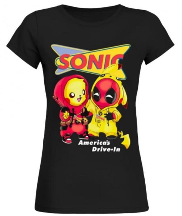 Limited Edition Sonic Deadpool Pikachu America’s Drive In T-Shirt