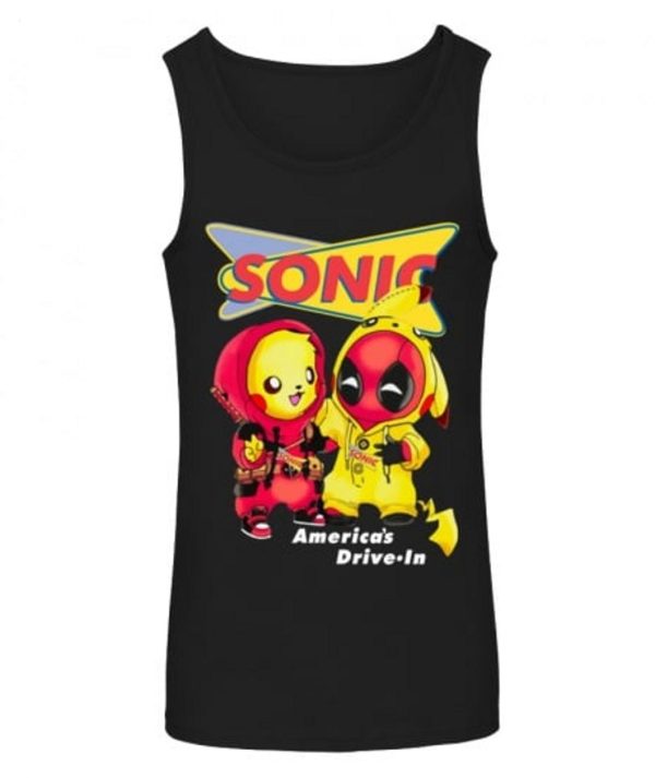 Limited Edition Sonic Deadpool Pikachu America’s Drive In T-Shirt