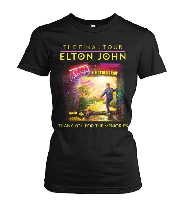 Limited Edition The Final Tour Elton John Farewell Yellow Brick Road Thank You For The Memories T-Shirt