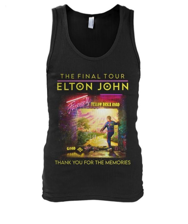 Limited Edition The Final Tour Elton John Farewell Yellow Brick Road Thank You For The Memories T-Shirt