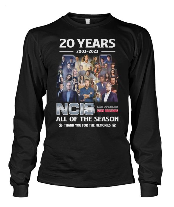 LIMITED EDITION 20 Years 2003 – 2023 NCIS All Of Season Thank You For The Memories T-Shirt