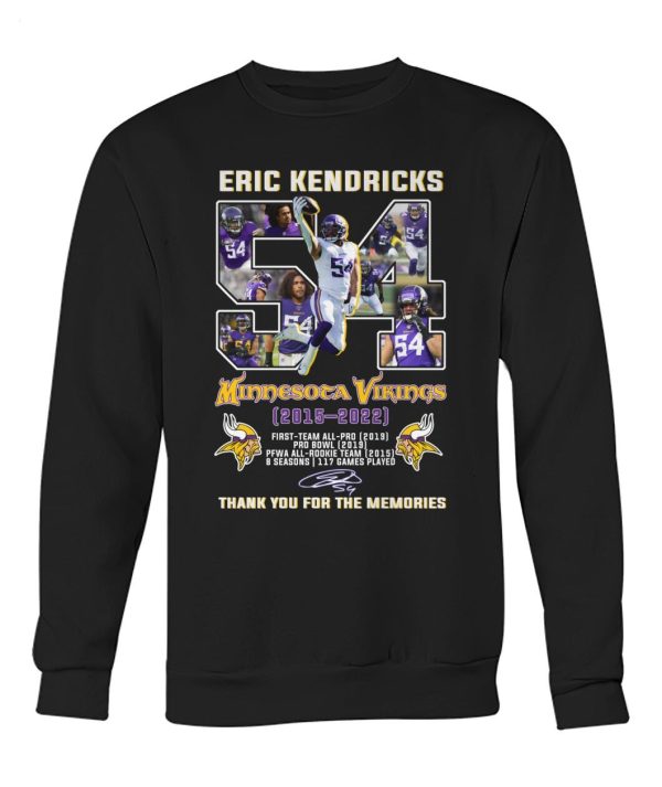 LIMITED EDITION Eric Kendricks Minnesota Vikings 2015 – 2022 Thank You For The Memories T-Shirt