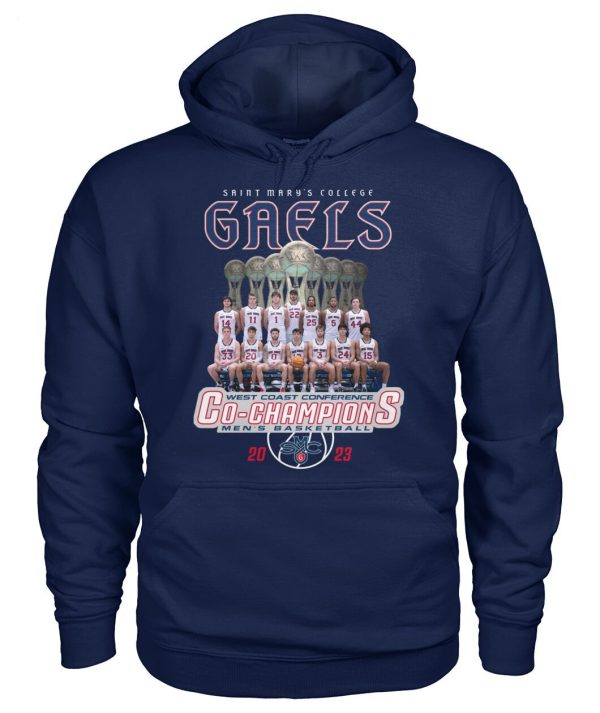 LIMITED EDITION Saint Mary’s College Gaels West Coast Conference Co-Champions Men’s Basketball 2023 T-Shirt