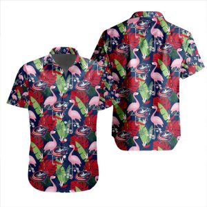 NHL Columbus Blue Jackets Special Aloha-style Design Button Shirt
