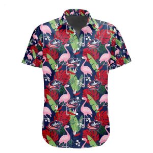 NHL Columbus Blue Jackets Special Aloha-style Design Button Shirt