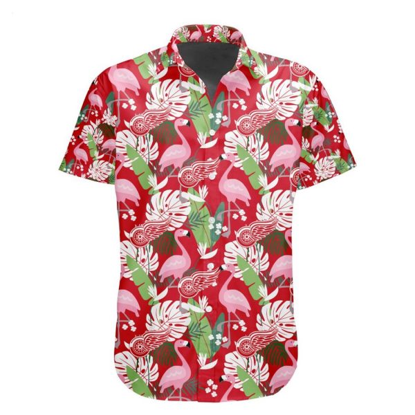 NHL Detroit Red Wings Special Aloha-style Design Button Shirt