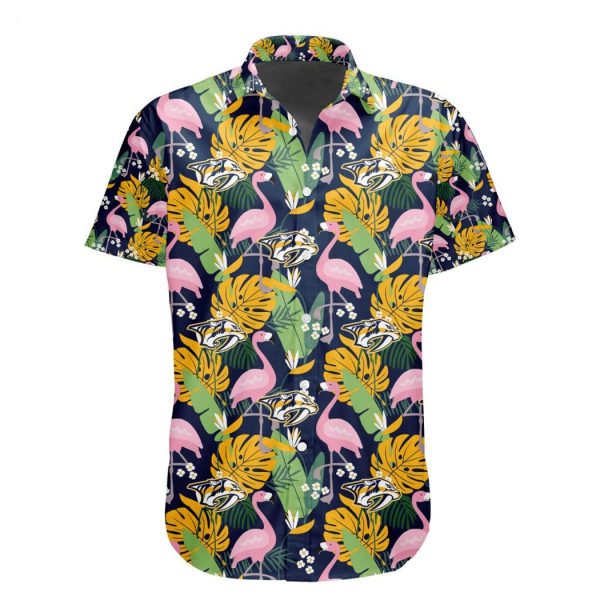 NHL Nashville Predators Special Aloha-style Design Button Shirt