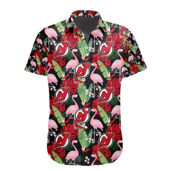 NHL New Jersey Devils Special Aloha-style Design Button Shirt