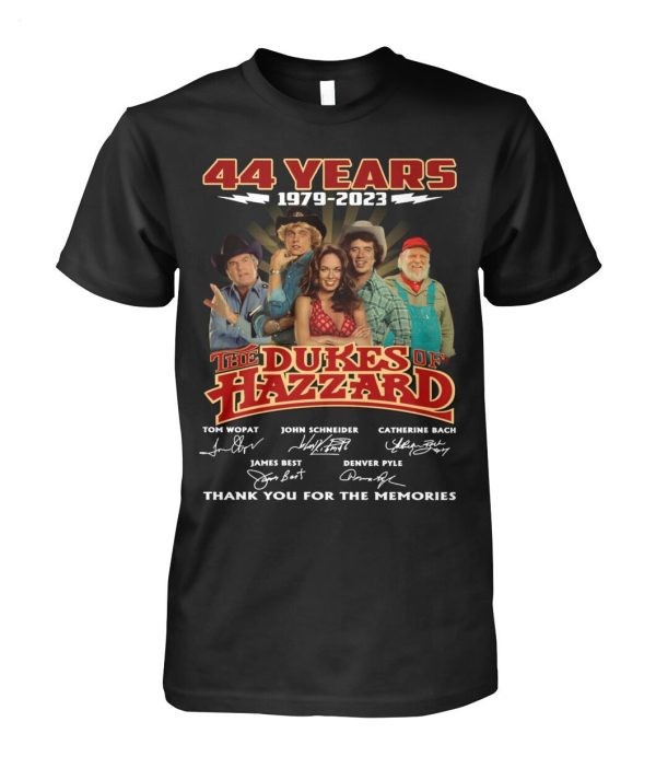 Limited Edition 44 Years 1979 – 2023 The Dukes Of Hazzard Thank You For The Memories T-Shirt