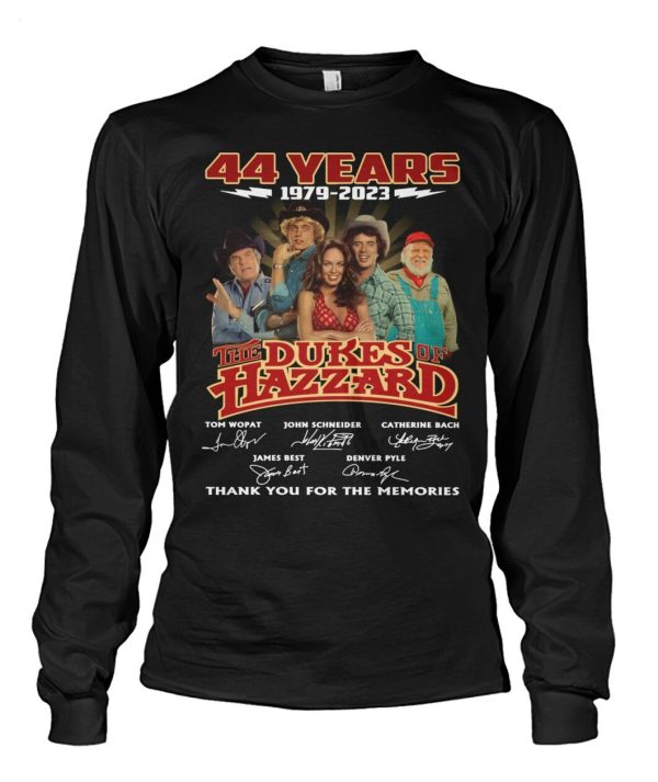 Limited Edition 44 Years 1979 – 2023 The Dukes Of Hazzard Thank You For The Memories T-Shirt