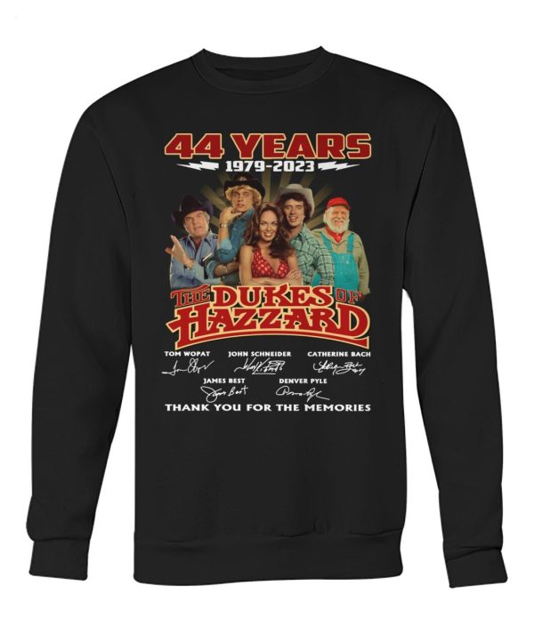 Limited Edition 44 Years 1979 – 2023 The Dukes Of Hazzard Thank You For The Memories T-Shirt