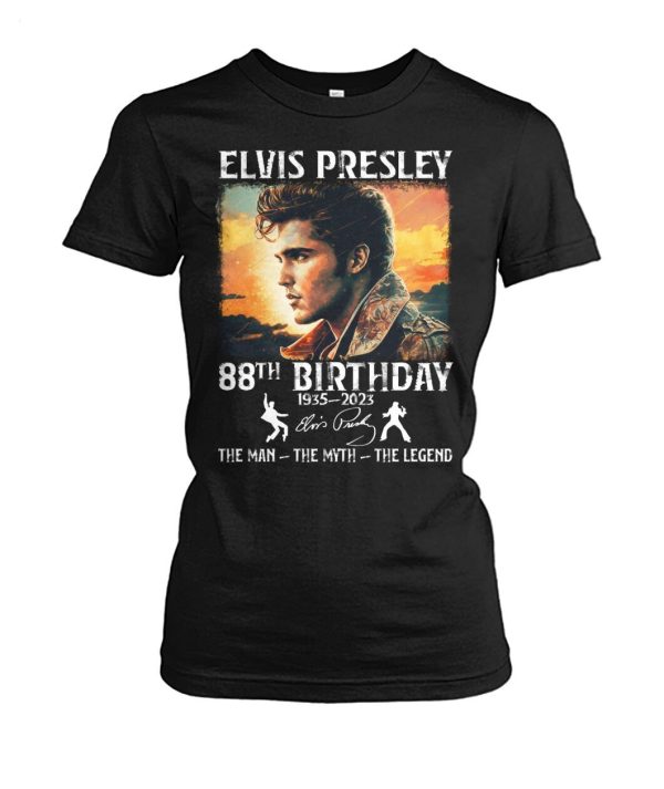 Limited Edition Elvis Presley 88th Birthday 1935 – 2023 The Man The Myth The Legend T-Shirt